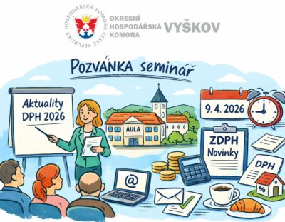 Pozvánka – seminář – Aktuality DPH 2026 – 9. 4. 2026 – Vyškov